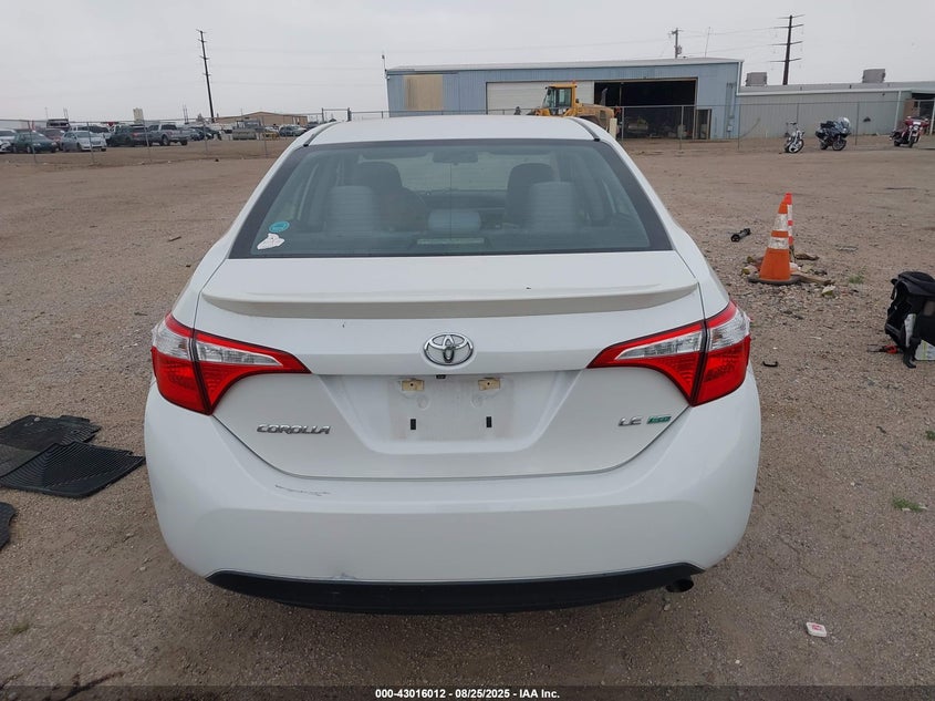 2016 Toyota Corolla Le Eco VIN: 5YFBPRHE8GP472049 Lot: 43016012