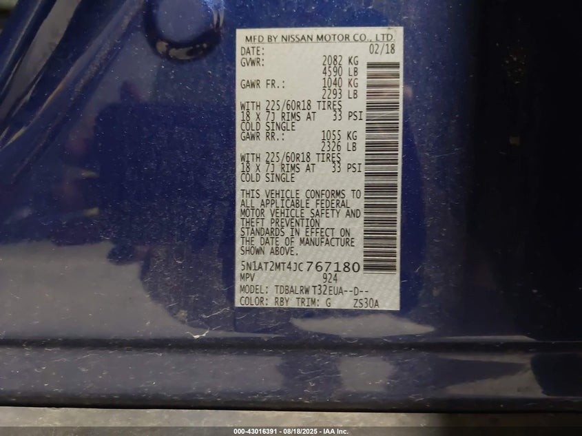 2018 NISSAN ROGUE SL - 5N1AT2MT4JC767180