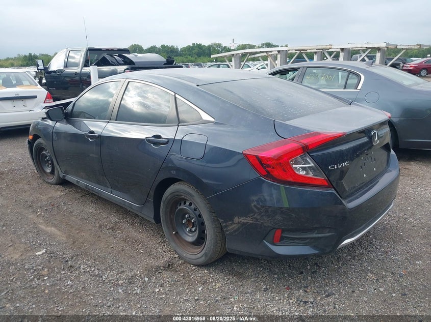 2020 Honda Civic 2.0 Lx Blue Lot 111043016958 Vin 2HGFC2F65LH565676