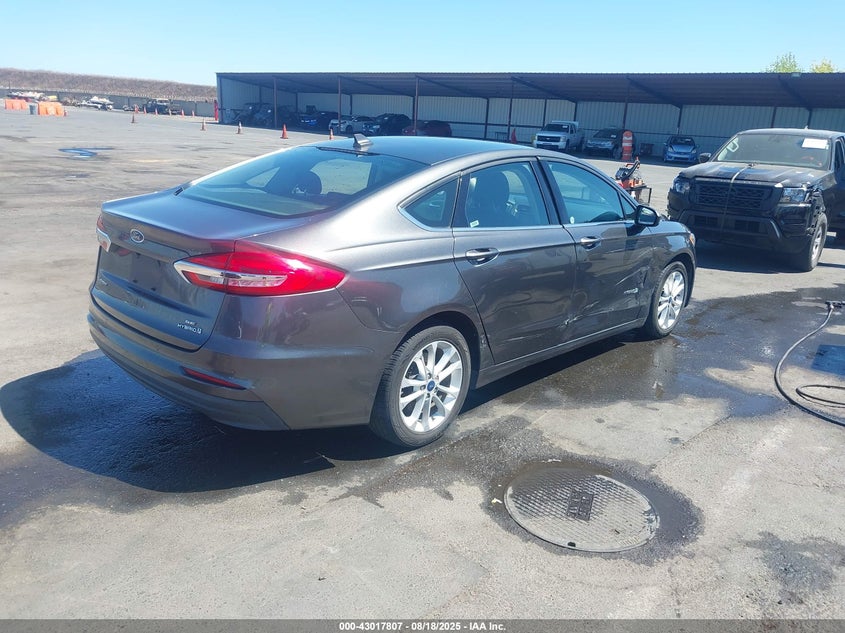 2019 Ford Fusion 2.0 Hybrid Se Grey Lot 111043017807 Vin 3FA6P0LU2KR256671