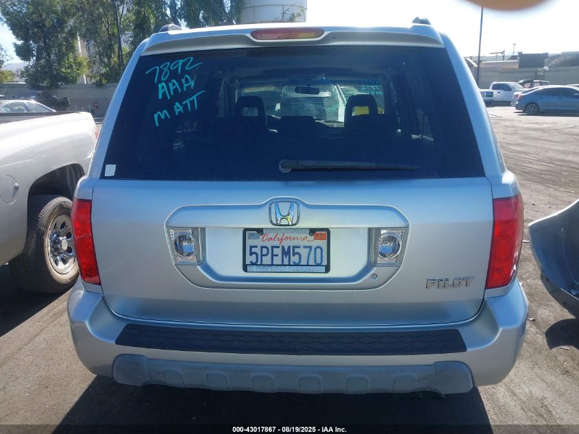2005 Honda Pilot Ex-L VIN: 5FNYF18515B044475 Lot: 43017867