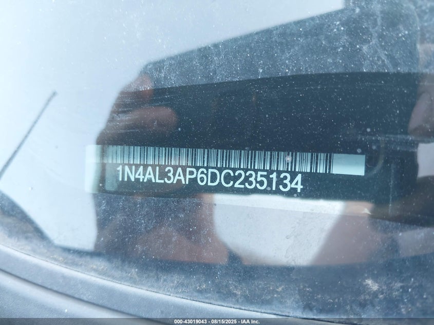 2013 NISSAN ALTIMA 2.5 S 1N4AL3AP6DC235134