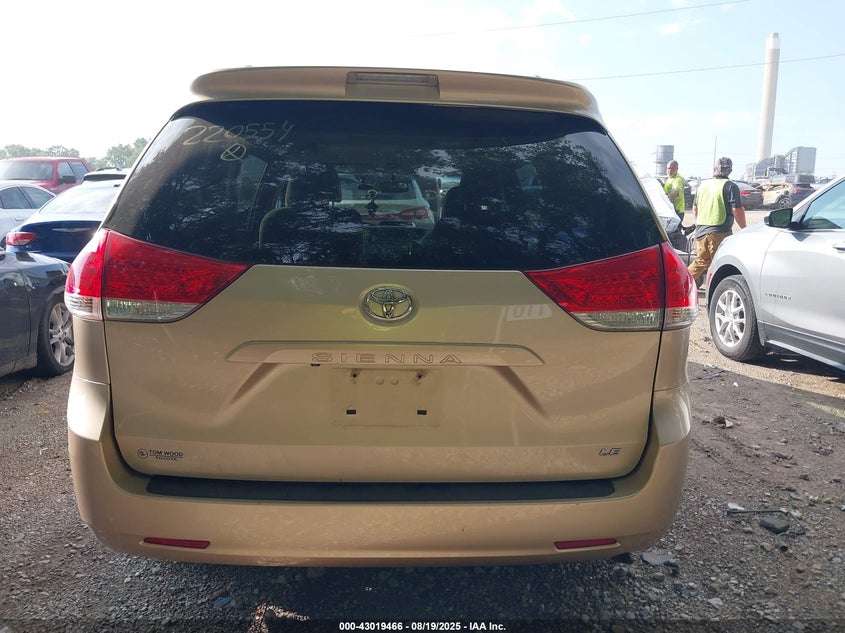 2012 Toyota Sienna Le V6 8 Passenger VIN: 5TDKK3DC9CS220554 Lot: 43019466