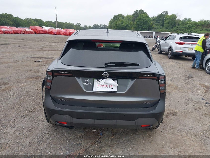 2025 Nissan Kicks Sv Intelligent Awd VIN: 3N8AP6CB4SL325521 Lot: 43019487