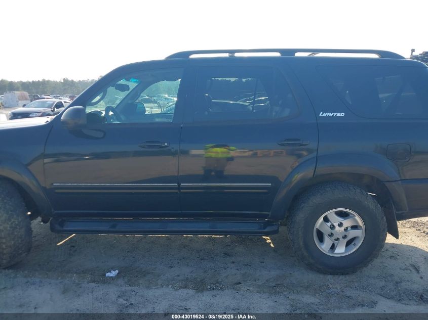 2002 Toyota Sequoia Limited V8 VIN: 5TDZT38A22S085128 Lot: 43019524