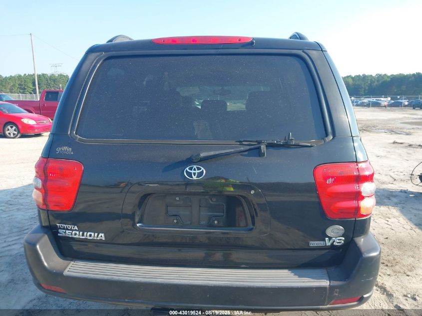 2002 Toyota Sequoia Limited V8 VIN: 5TDZT38A22S085128 Lot: 43019524