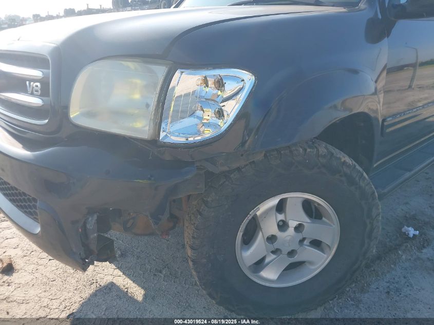 2002 Toyota Sequoia Limited V8 VIN: 5TDZT38A22S085128 Lot: 43019524