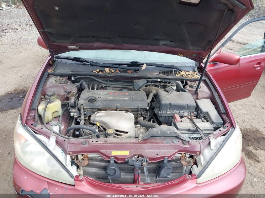 2003 Toyota Camry Le VIN: JTDBE32K030156974 Lot: 43019944