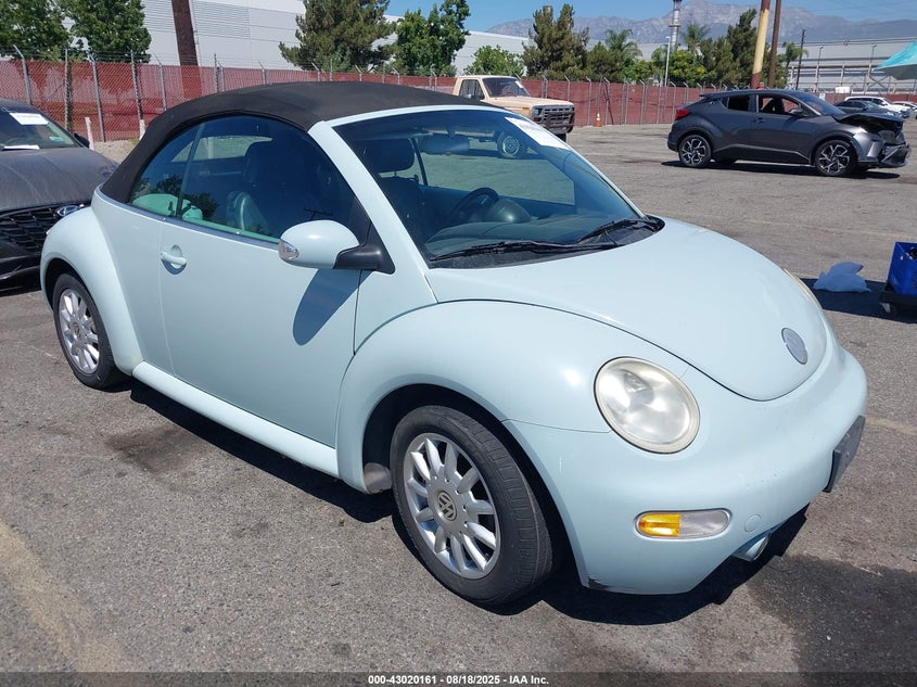 2004 Volkswagen New Beetle Gls blue cabrio gasoline 3VWCM31Y34M334594 photo #1