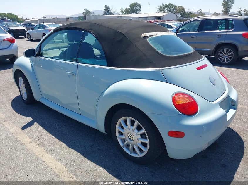 2004 Volkswagen New Beetle Gls blue cabrio gasoline 3VWCM31Y34M334594 photo #4