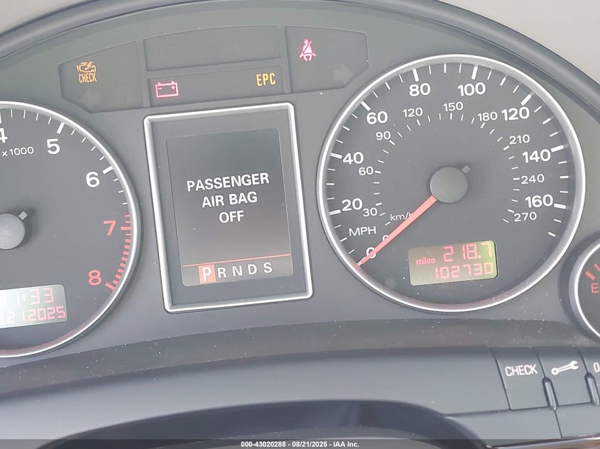 2005 Audi A4 3.2 VIN: WAUDG78E05A527752 Lot: 43020288