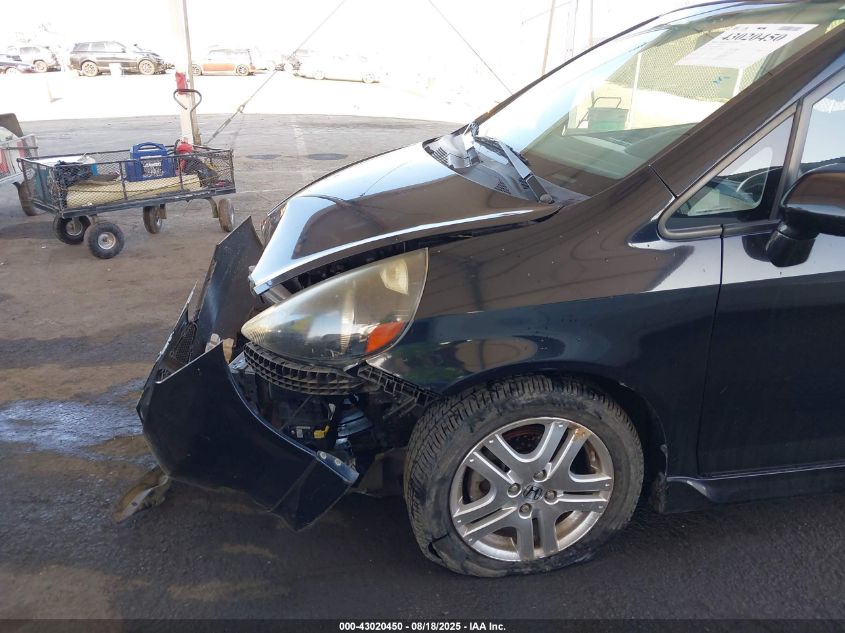 2008 Honda Fit Sport VIN: JHMGD386X8S063084 Lot: 43020450