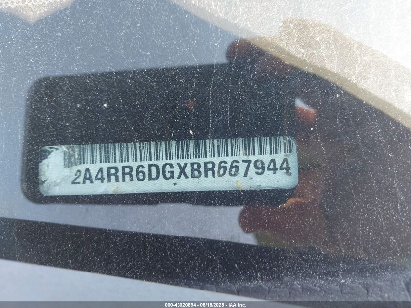 2011 Chrysler Town & Country Limited VIN: 2A4RR6DGXBR667944 Lot: 43020894