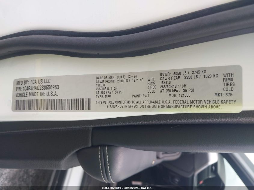 2025 Jeep Grand Cherokee - 1C4RJHAG2S8656963