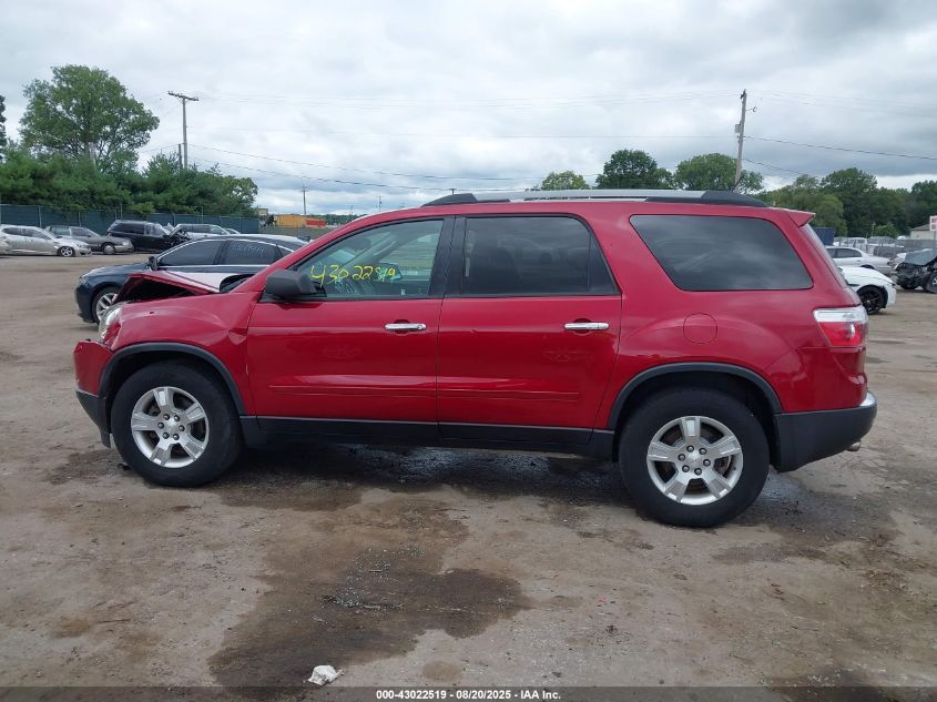 2012 GMC Acadia Sl VIN: 1GKKRNEDXCJ195860 Lot: 43022519