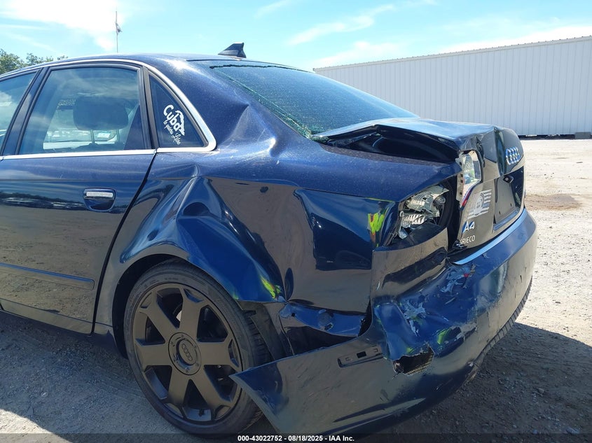 2007 Audi A4 2.0T VIN: WAUDF78E67A128379 Lot: 43022752