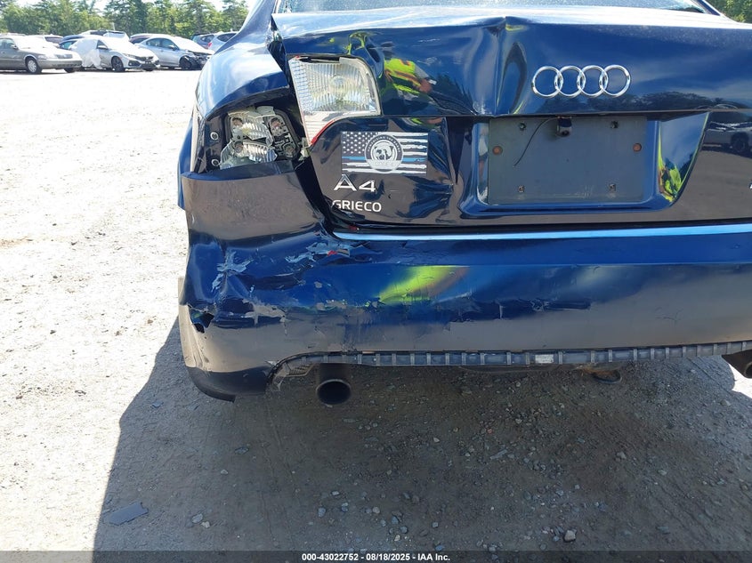 2007 Audi A4 2.0T VIN: WAUDF78E67A128379 Lot: 43022752