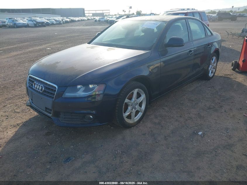 2009 Audi A4 2.0T Premium VIN: WAULF78K39N026079 Lot: 43022868