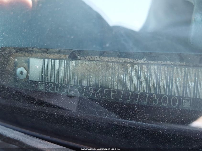 1993 Chevrolet Gmt-400 K1500 VIN: 2GCEK19K5P1111300 Lot: 43022904