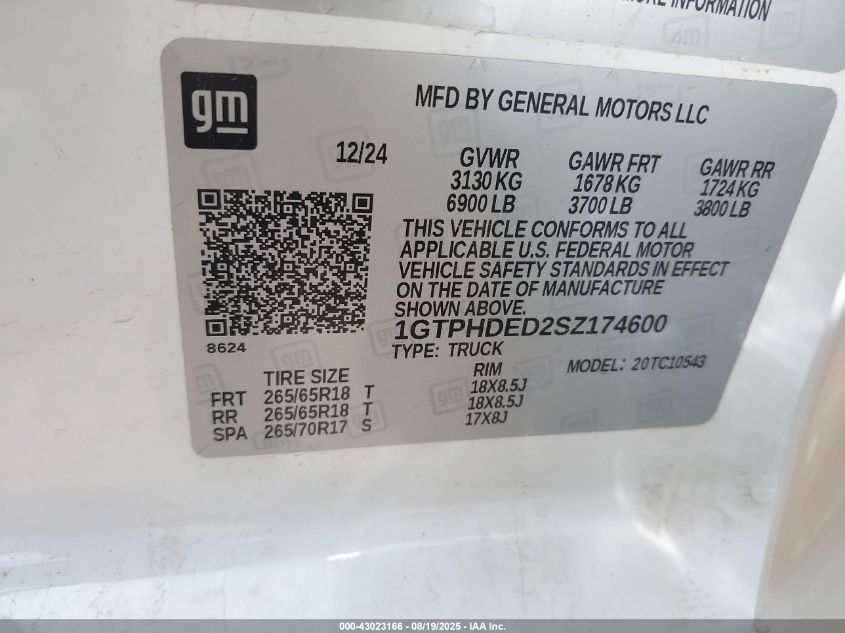 2025 GMC Sierra 1500 - 1GTPHDED2SZ174600