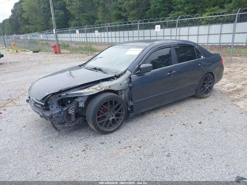 2007 Honda Accord 2.4 Ex grey sedan gasoline 1HGCM56827A056670 photo #3