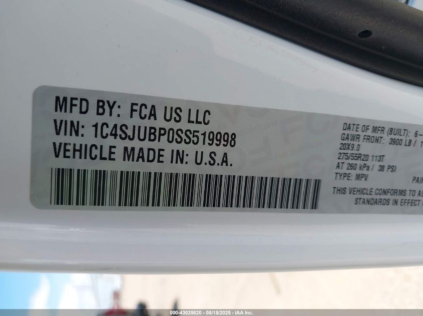 2025 Jeep Wagoneer - 1C4SJUBP0SS519998