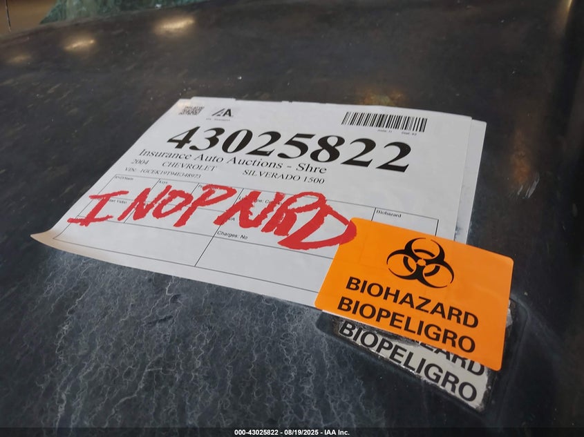 2004 Chevrolet Silverado 1500 Z71 VIN: 1GCEK19T94E348973 Lot: 43025822