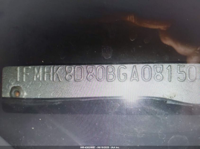 2011 Ford Explorer Xlt VIN: 1FMHK8D80BGA08150 Lot: 43025857