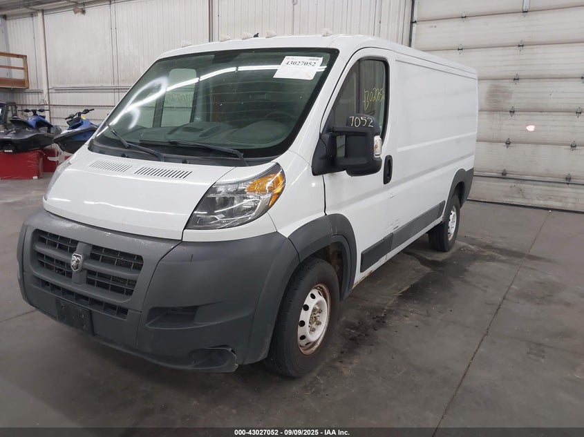 Vin: 3c6trvag2ge127837, lot: 43521187, ram promaster 1500 low roof 20162