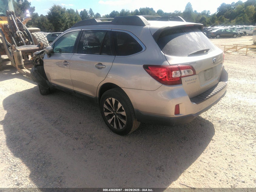 Vin: 4s4bsanc9g3311961, lot: 43522232, subaru outback 2.5i limited 20163