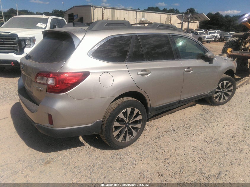 Vin: 4s4bsanc9g3311961, lot: 43522232, subaru outback 2.5i limited 20164