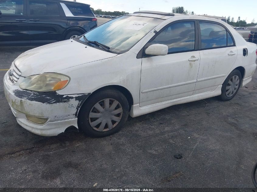 2003 Toyota Corolla S VIN: 2T1BR32E83C108692 Lot: 43028178