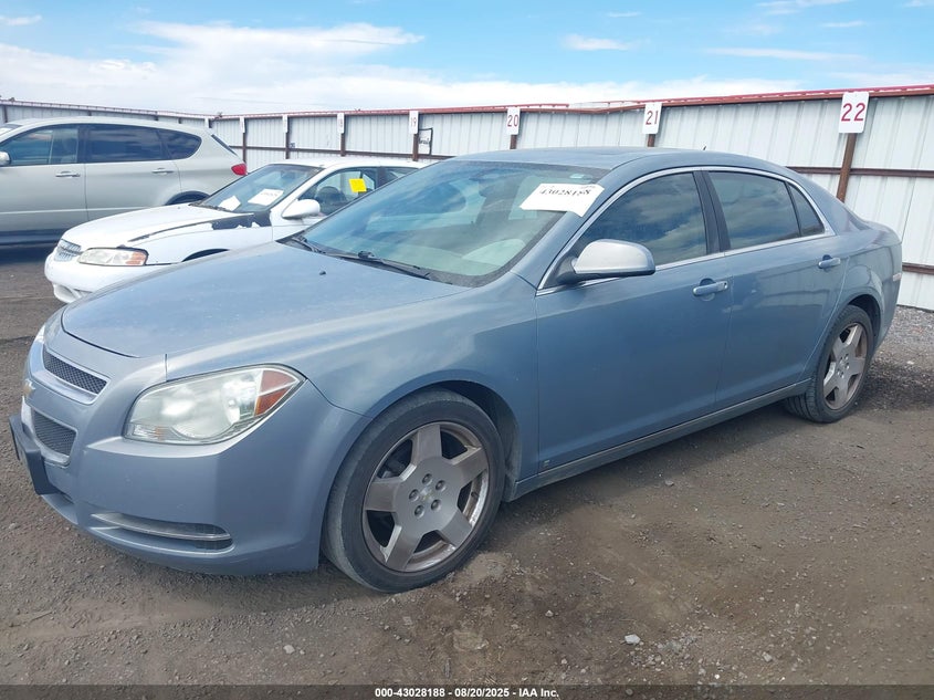 2009 Chevrolet Malibu Lt blue sedan gasoline 1G1ZJ57799F218669 photo #3