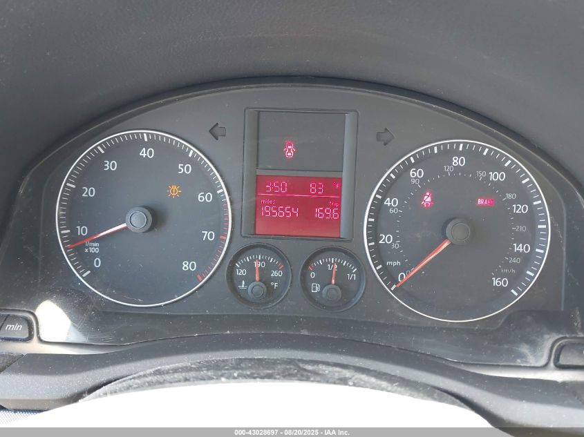 2009 Volkswagen Jetta Se VIN: 3VWRZ71K79M095198 Lot: 43028697