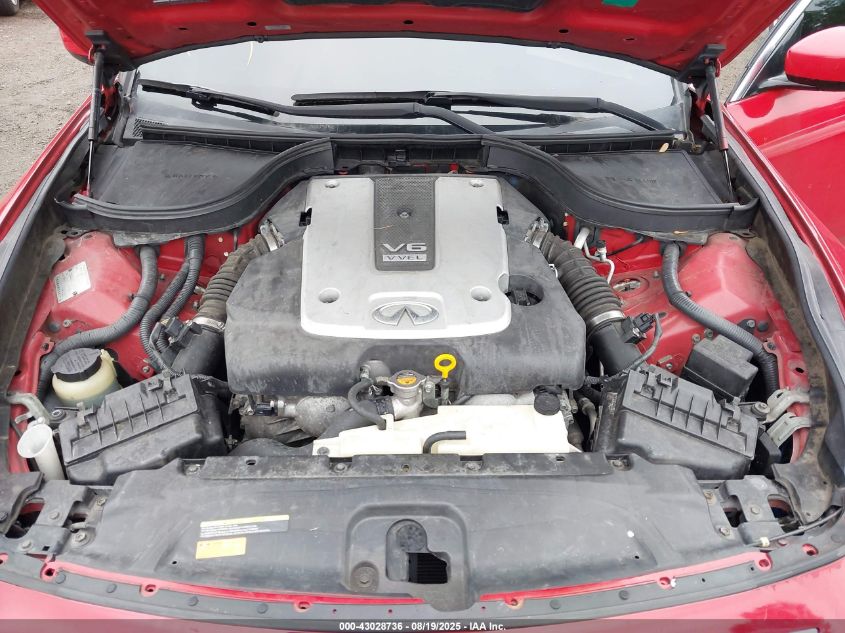 2010 Infiniti G37X VIN: JN1CV6AR5AM458600 Lot: 43028736