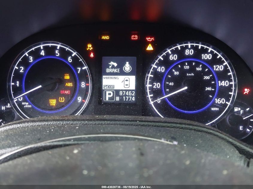 2010 Infiniti G37X VIN: JN1CV6AR5AM458600 Lot: 43028736