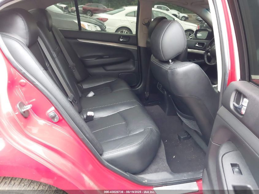 2010 Infiniti G37X VIN: JN1CV6AR5AM458600 Lot: 43028736