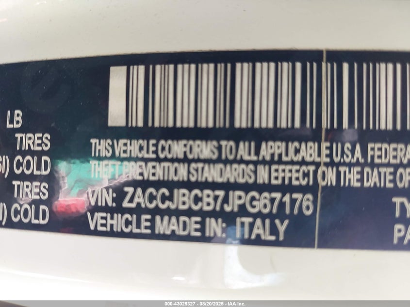 2018 JEEP RENEGADE TRAILHAWK 4X4 - ZACCJBCB7JPG67176