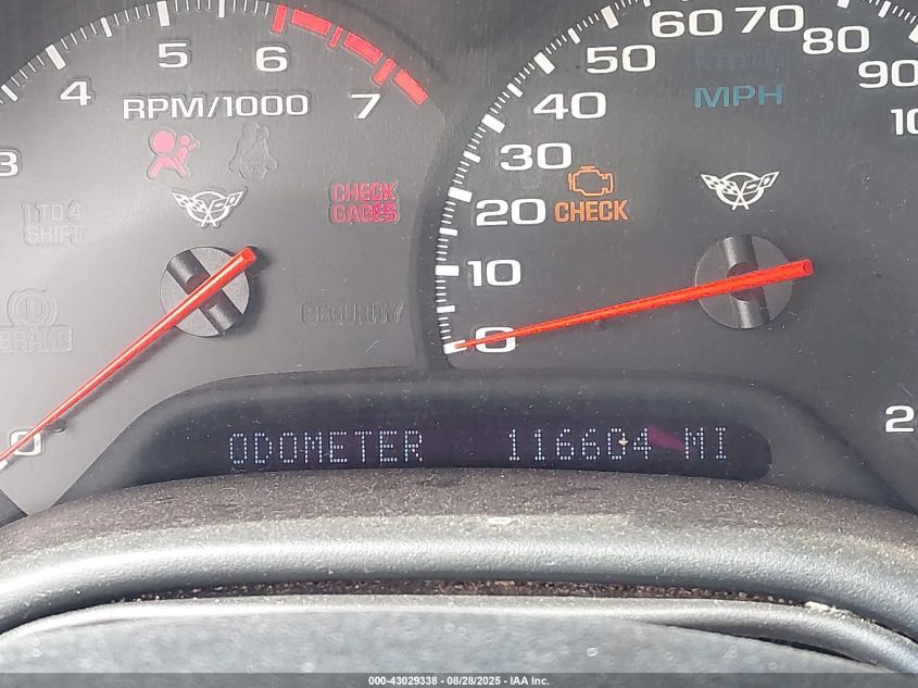 1998 Chevrolet Corvette VIN: 1G1YY32G1W5122393 Lot: 43029338