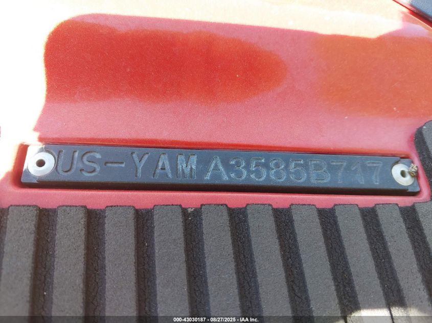 2017 Yamaha Other VIN: 00000YAMA3585B717 Lot: 43030187