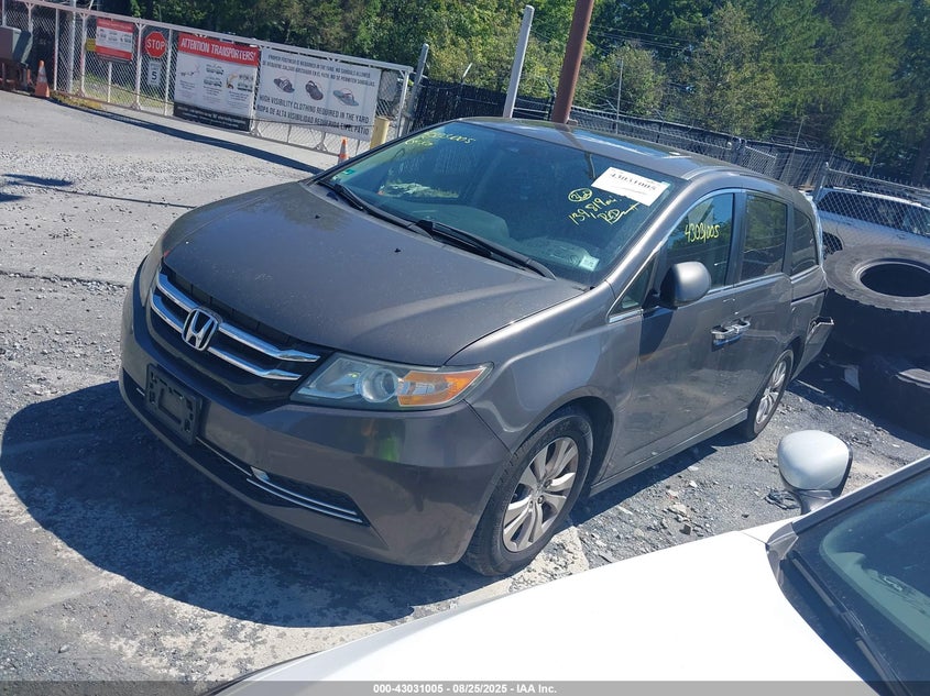 Vin: 5fnrl5h6xeb113452, lot: 43525140, honda odyssey ex-l 20142