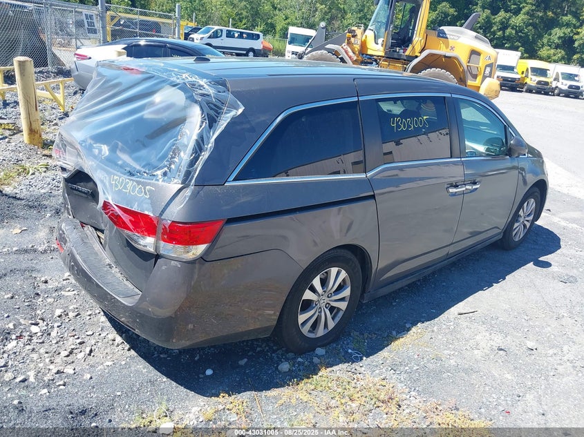 Vin: 5fnrl5h6xeb113452, lot: 43525140, honda odyssey ex-l 20144