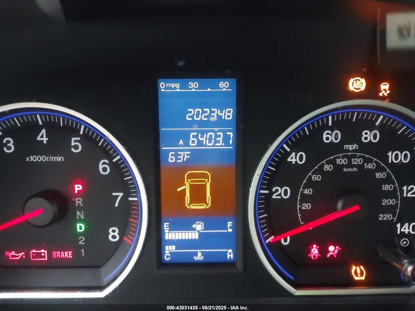 2011 Honda Cr-V Ex-L VIN: 5J6RE3H79BL045722 Lot: 43031435