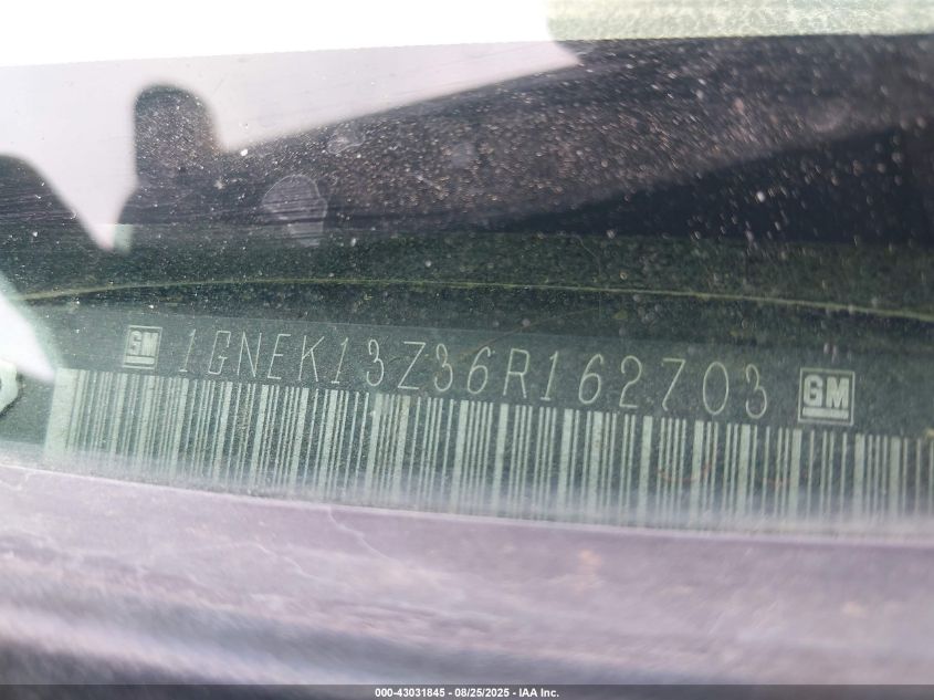 2006 Chevrolet Tahoe Lt VIN: 1GNEK13Z36R162703 Lot: 43031845
