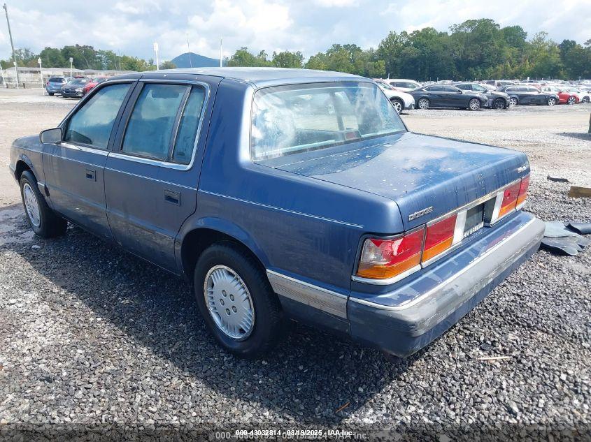 1B3XA46K4LF740648 1990 DODGE SPIRIT photo no. 3