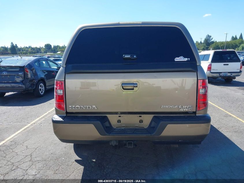 2009 Honda Ridgeline Rtl VIN: 5FPYK16589B102528 Lot: 43033715