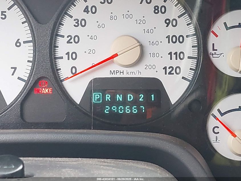 2007 Dodge Ram 1500 Slt VIN: 1D7HA18P77S212776 Lot: 43034101