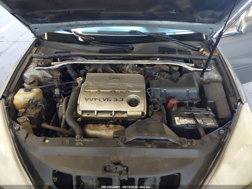 2004 Lexus Es 330 VIN: JTHBA30G545003617 Lot: 43034481