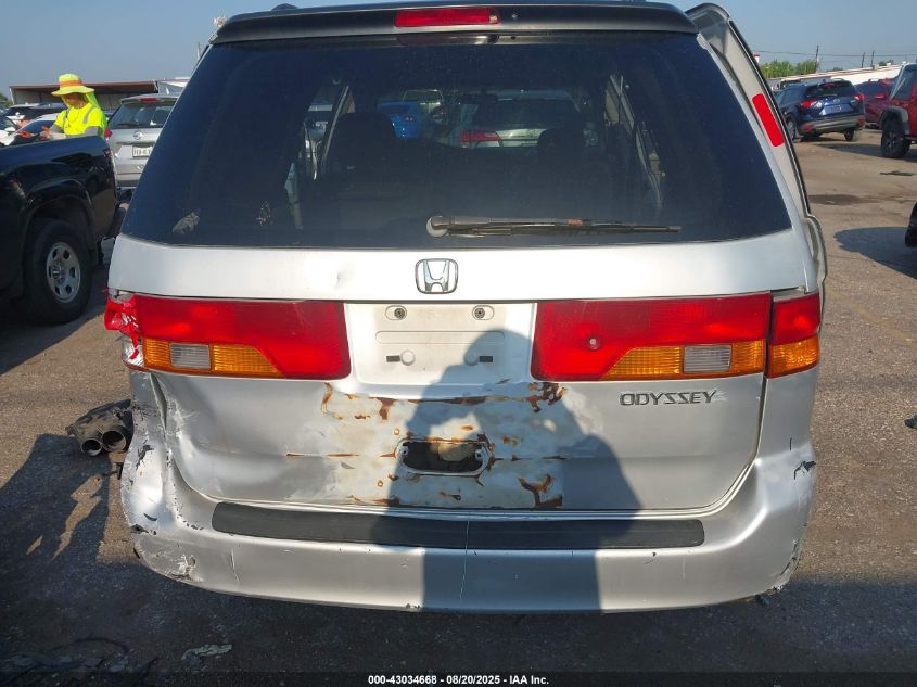 2002 Honda Odyssey Ex VIN: 2HKRL18622H529775 Lot: 43034668