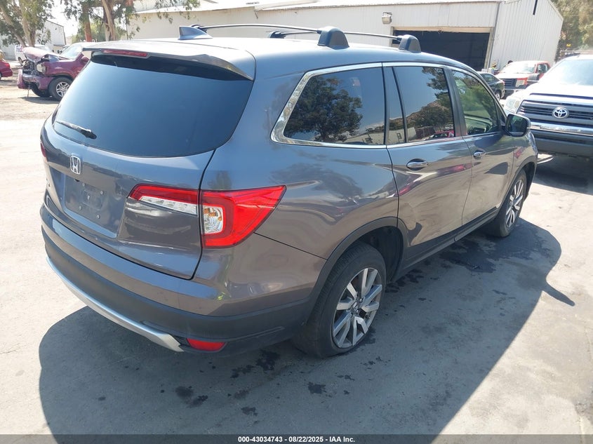 2019 Honda Pilot 3.5 Ex-L Grey Lot 111043034743 Vin 5FNYF5H52KB003310